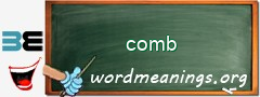 WordMeaning blackboard for comb